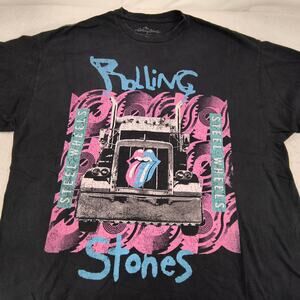 The Rolling Stones Short Sleeve Band Crew Neck T Shirt Mens Size OS Black